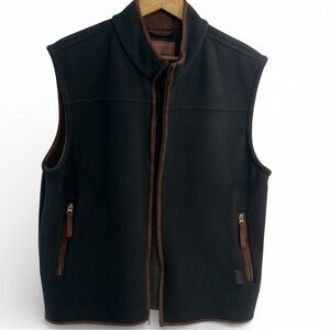 Outback Trading Co Windbreak Vest Men's Large Fleece Lined Zip Pockets Outdoor